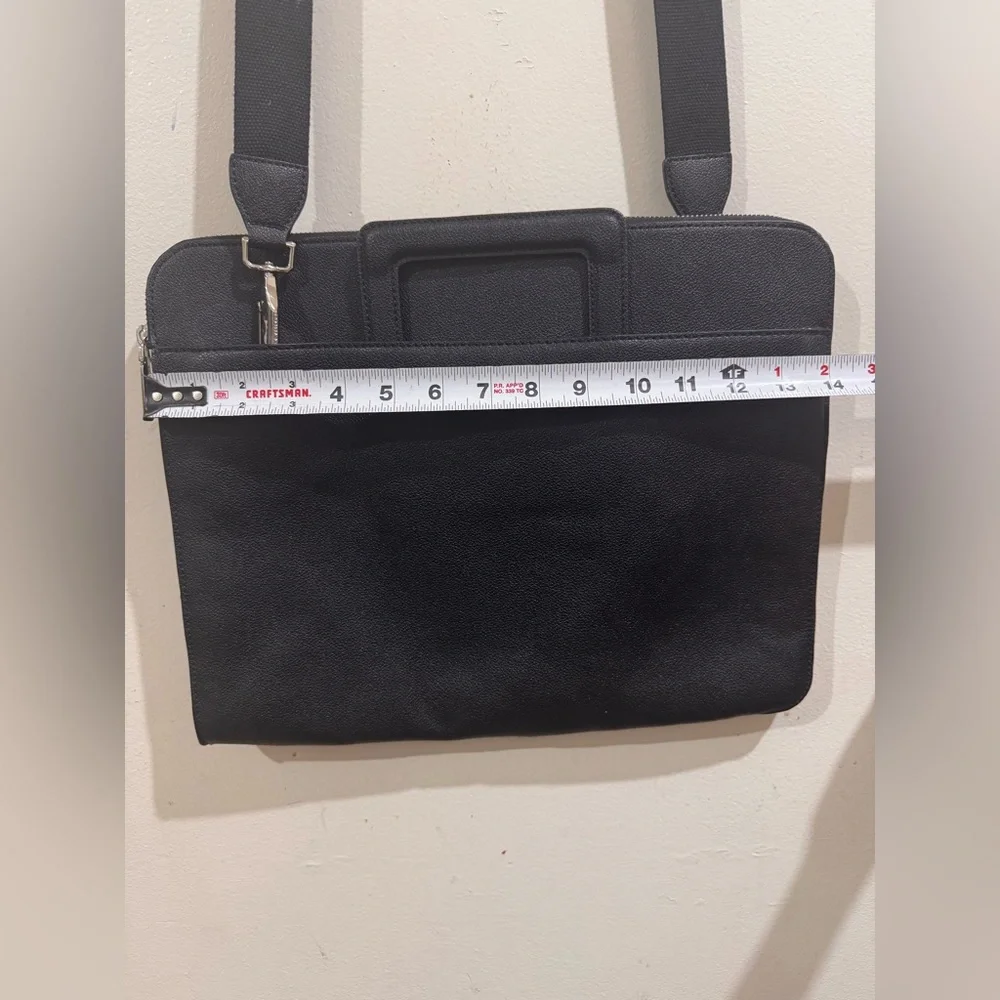charles y keith Black Laptop Bag with Minimalist Design and Adjustable Strap